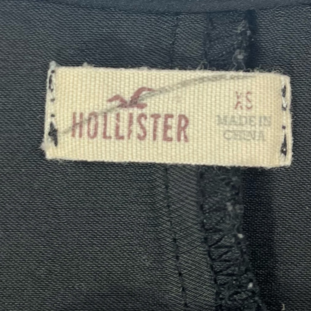 HOLLISTER Y2K Black Slip Baby doll Dress Lace Trim Size XS Sheer Silky Feel - Picture 3 of 6